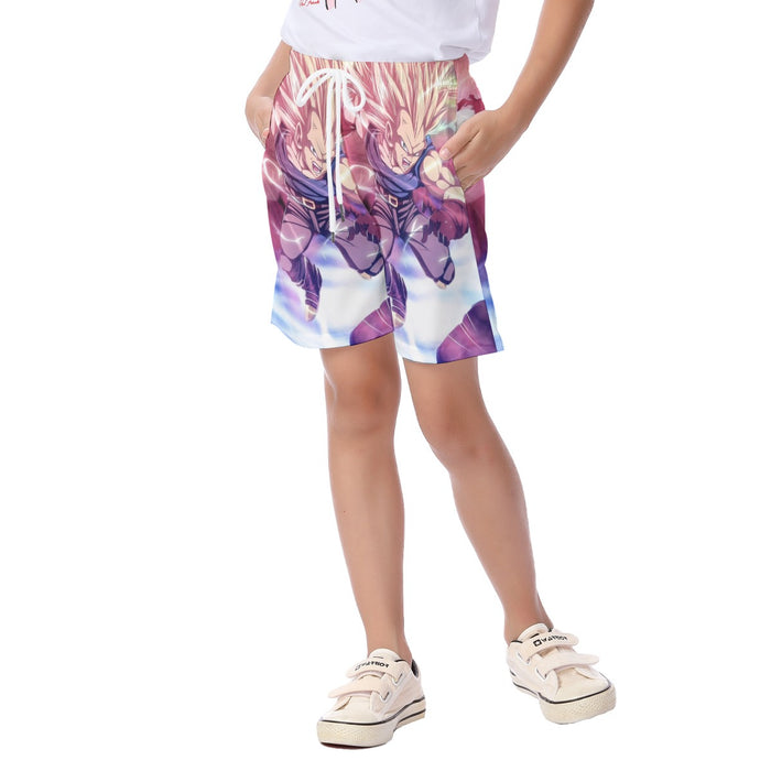 Dragon Ball Trunks SSJ3 Fan Artwork Full Print Style Kid's Beach Shorts