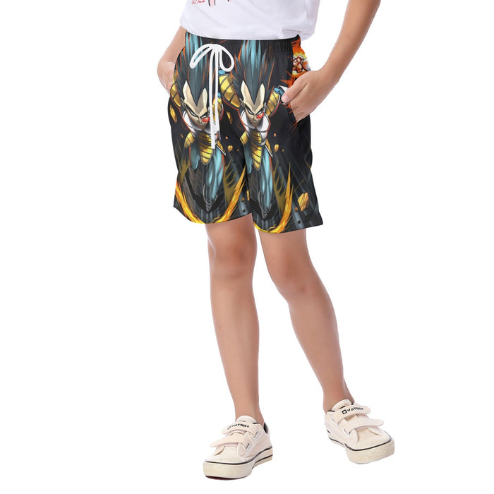 Dragon Ball Armored Vegeta Double Galick Cannon Dope  Kid's Beach Shorts