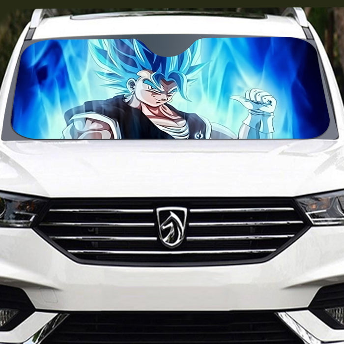 Dragon Ball Z Super Saiyan Vegito Blue Charge Aura Windshield Sunshade