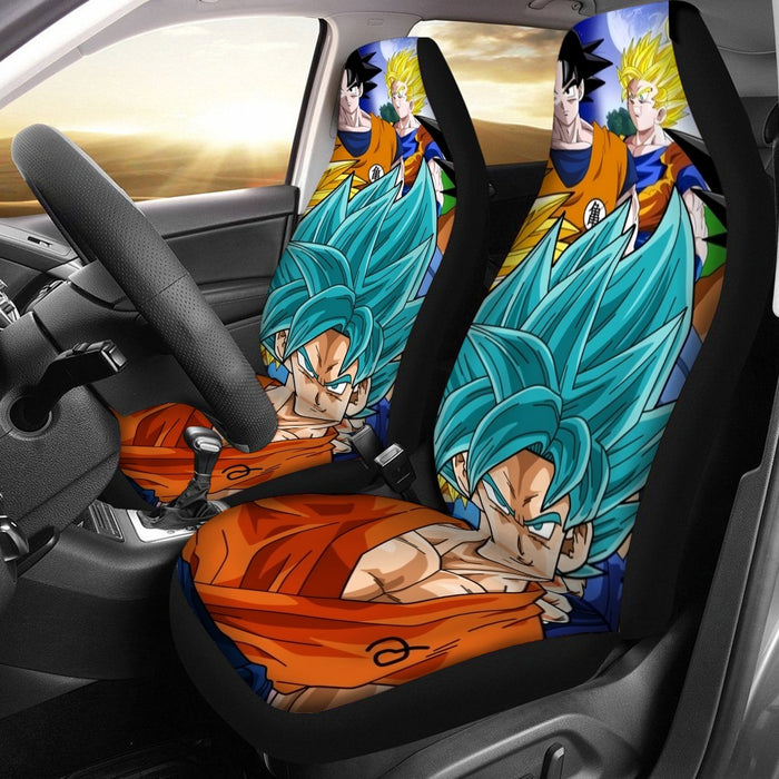 DBZ Goku Saiyan God Blue SSGSS Whis Symbol Cool Design Car Seat Cover