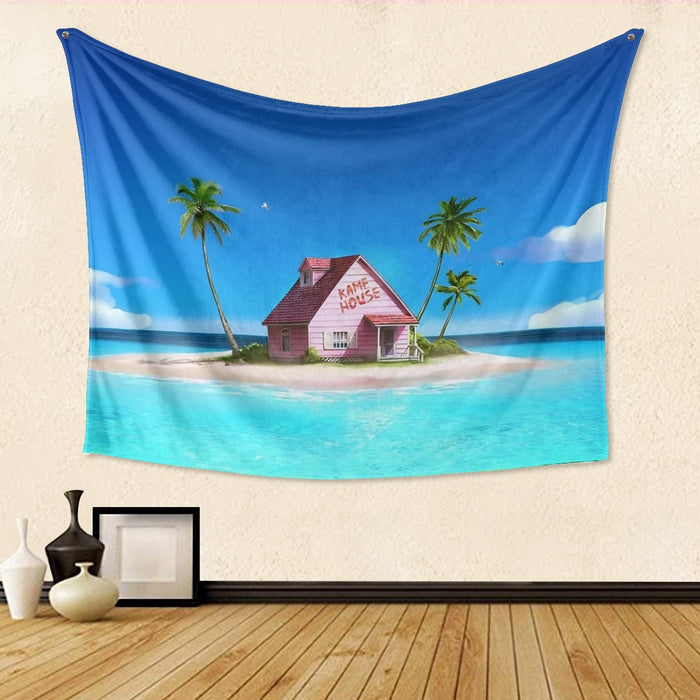 DBZ Master Roshi's Kame House Relax Vibe Concept Graphic Tapestry