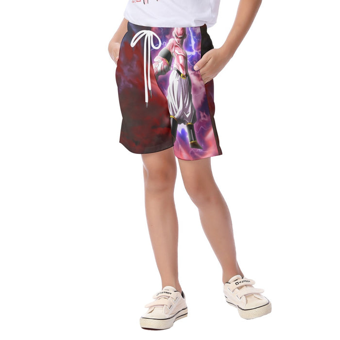 Majin Ultimate Mighty Kid Buu Tie Dye Lightning Amazing 3D Kid's Beach Shorts