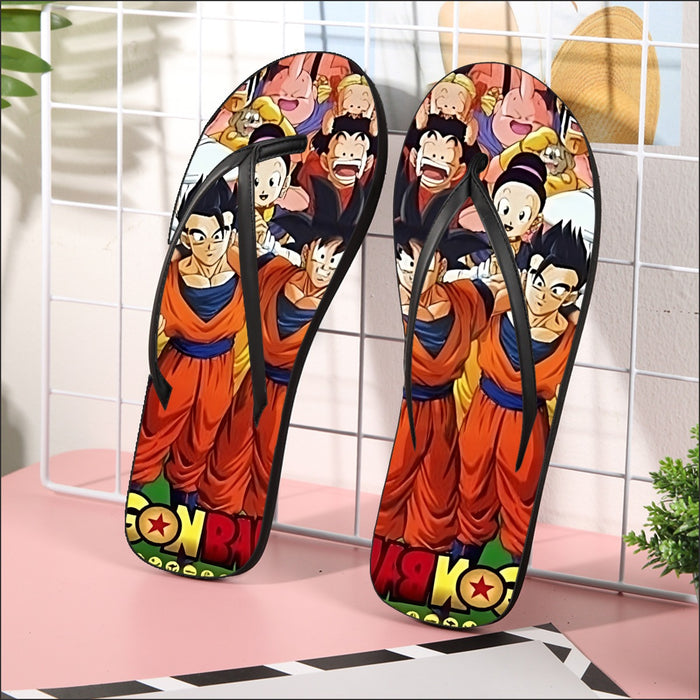 Dragon Ball Z Dragon Ball Characters Happiness Design  Flip Flops