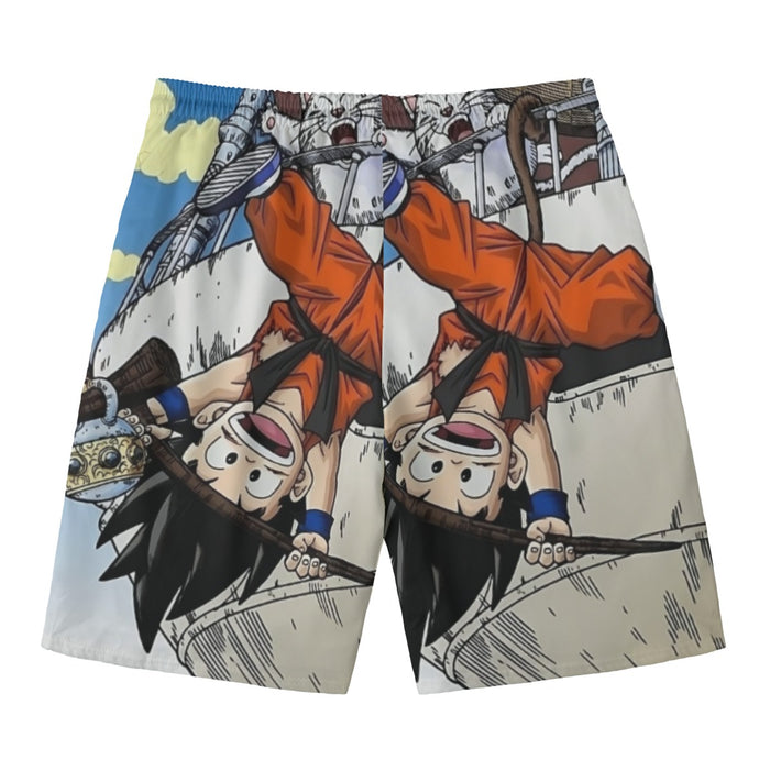 The Naughty Kid Goku and Korin Wise Cat Dragonball Beach Pants