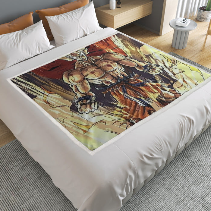 Powerful Goku Super Saiyan 2 Transformation SSJ2 Household Warm Blanket