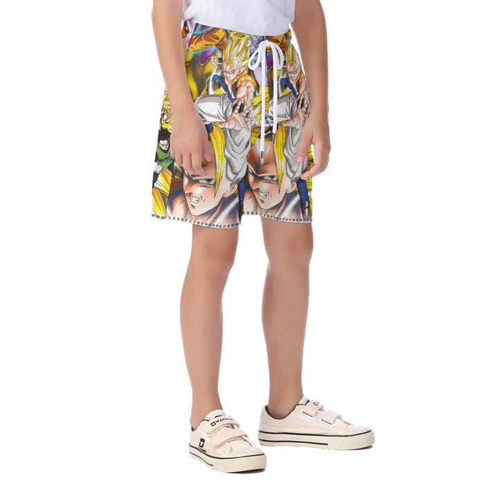 Dragon Ball Super Gogeta Super Saiyan Fusion Streetwear Design Kid's Beach Shorts