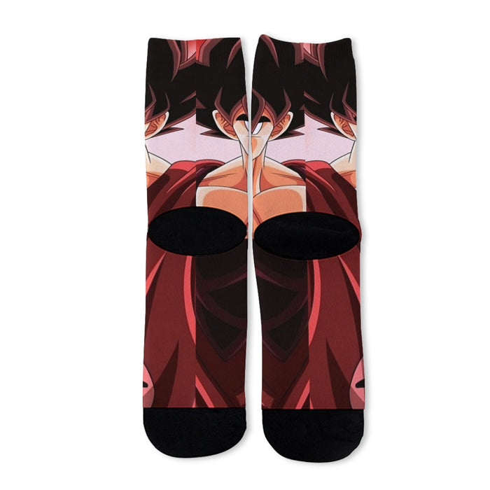 Dragon Ball Super Saiyan Goku Kaioken Epic Red Casual Socks