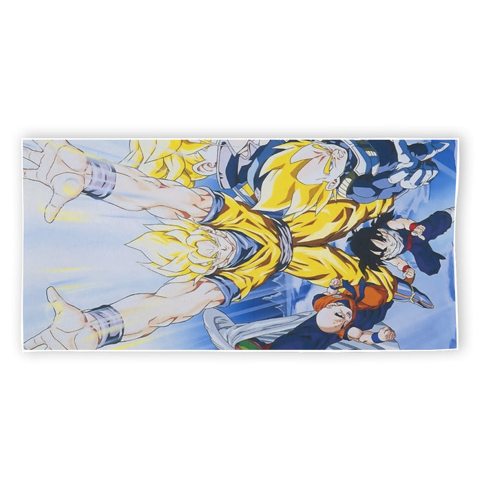 DBZ Goku Saiyan Spirit Bomb Vegeta Piccolo Gohan Trunks Vibrant Design Beach Towel