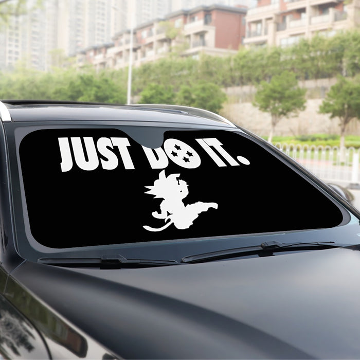 Just Do It Slogan Dragon Ball Kid Goku Dope Black Windshield Sunshade — DBZ  Store