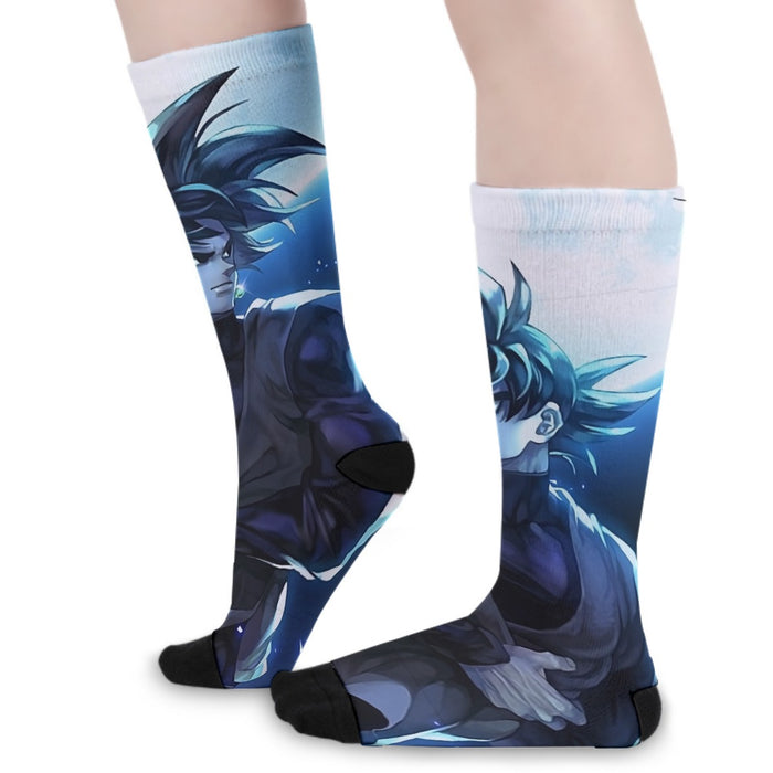 Dragon Ball Super Goku Black Cool Night Blue Sea Socks