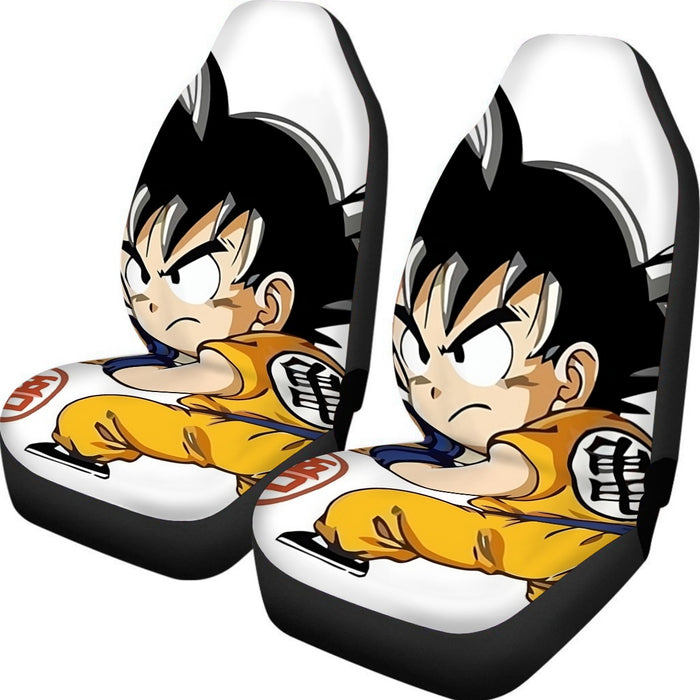 Cute Kid Goku Yellow Clothing Dragon Ball Z Car Seat Cover