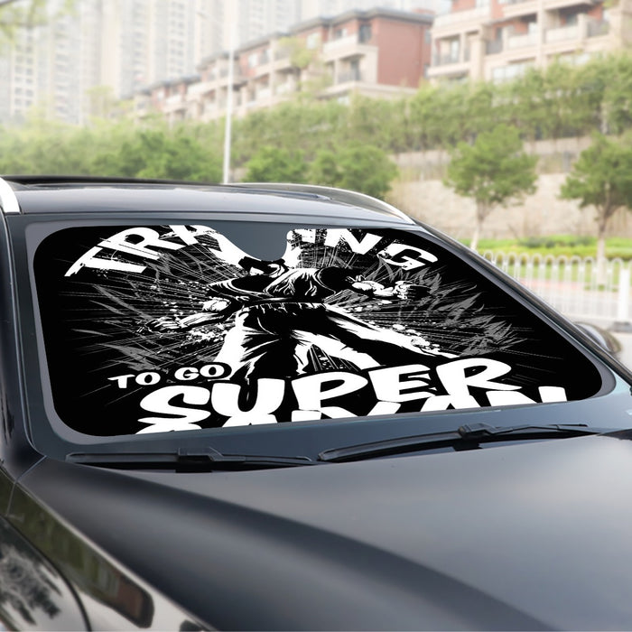 Dragon Ball Z Goku Training To Go Super Saiyan Epic Windshield Sunshade