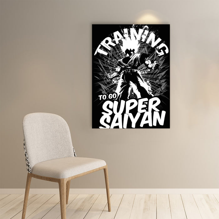 Dragon Ball Z Goku Training To Go Super Saiyan Epic Paper poster