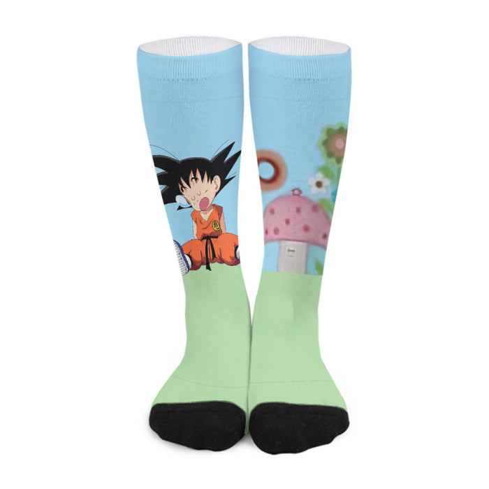 Dragon Ball Goku Kid Cute Day Dreamer Sleeping Anime Design Socks