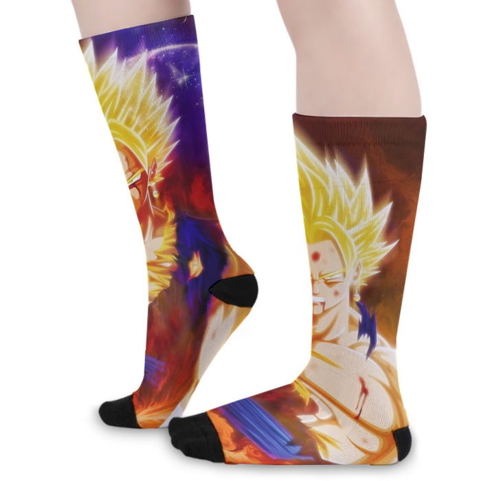 Dragon Ball Z Vegito Super Saiyan Angry Bruised Dope Socks