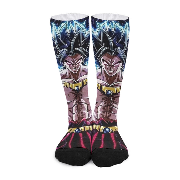 DBZ Legendary Super Saiyan Broly With Black Hair Socks