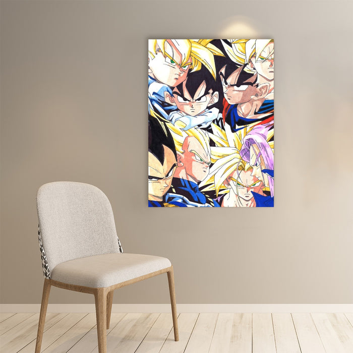 Dragon Ball Goku Vegeta Trunks Gohan Super Saiyan Cool Trending Design Paper poster