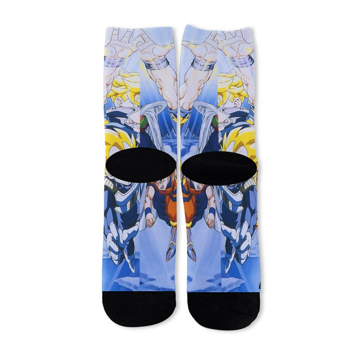 DBZ Goku Saiyan Spirit Bomb Vegeta Piccolo Gohan Trunks Vibrant Design Socks