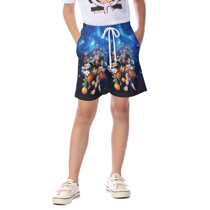 Dragon Ball Super Destruction Gods Goku Vegeta Kid's Beach Shorts