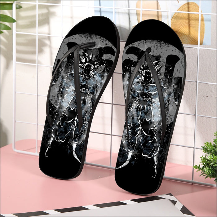 Goku Ultra Instinct Black Flip Flops