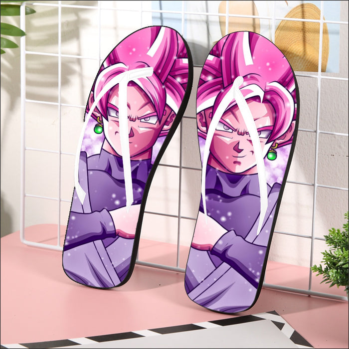 Dragon Ball DBZ Goku Black Rose Galaxy Fantasy Amazing Flip Flops