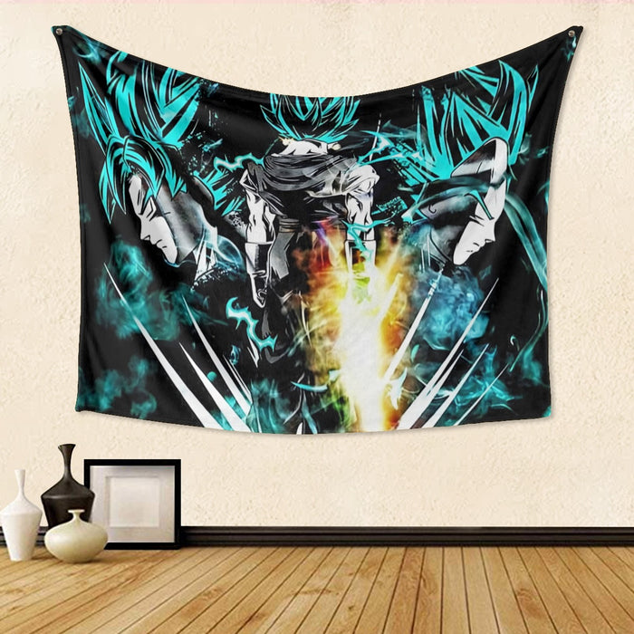 Dragon Ball Gogeta Super Saiyan Power Up Potara Fusion Design Tapestry