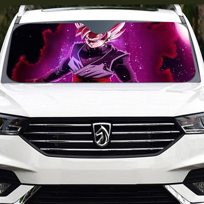 Dragon Ball Black Goku Rose 2 Ultra Instinct Dope 3D Windshield Sunshade