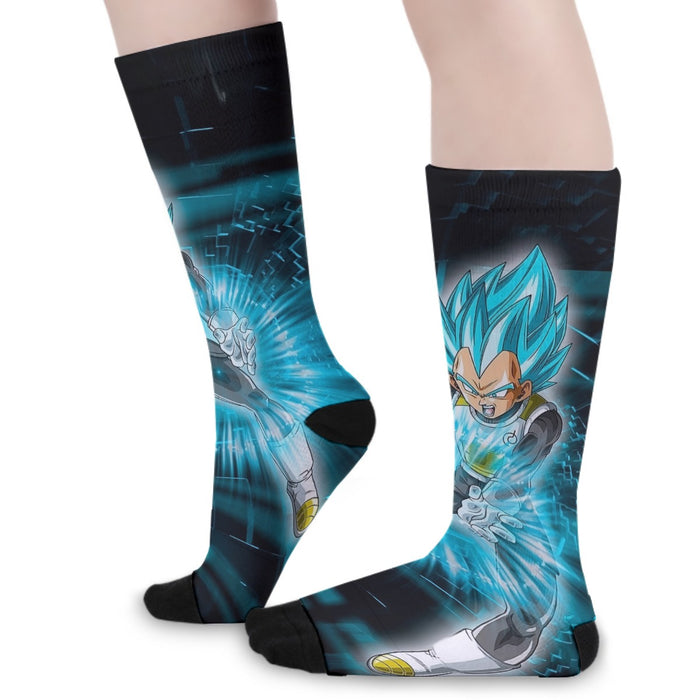 Dragon Ball Super Vegeta Blue Double Galick Gun Epic Socks