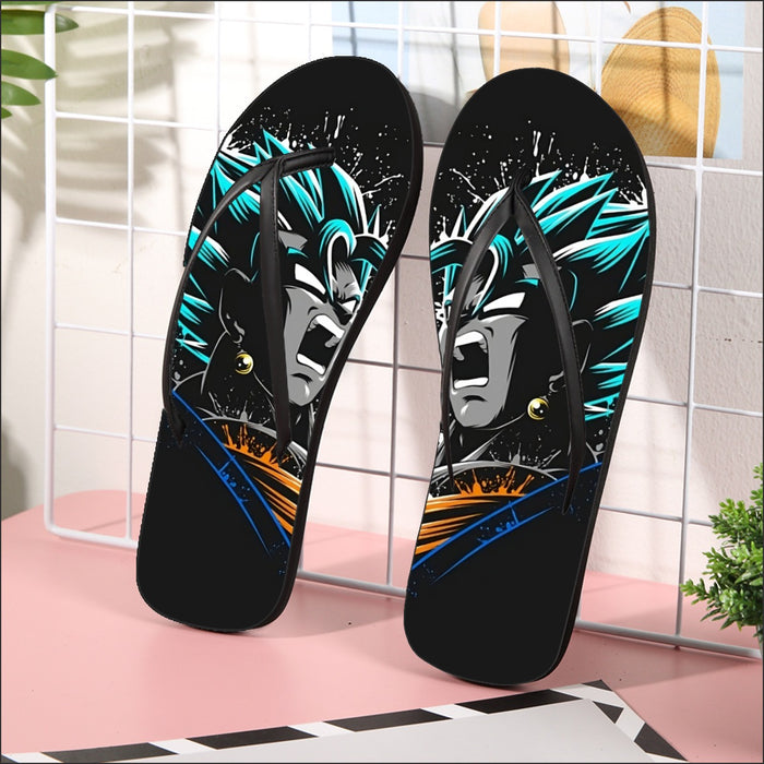 Dragon Ball Super  SSJ Blue Goku Rage Flip Flops