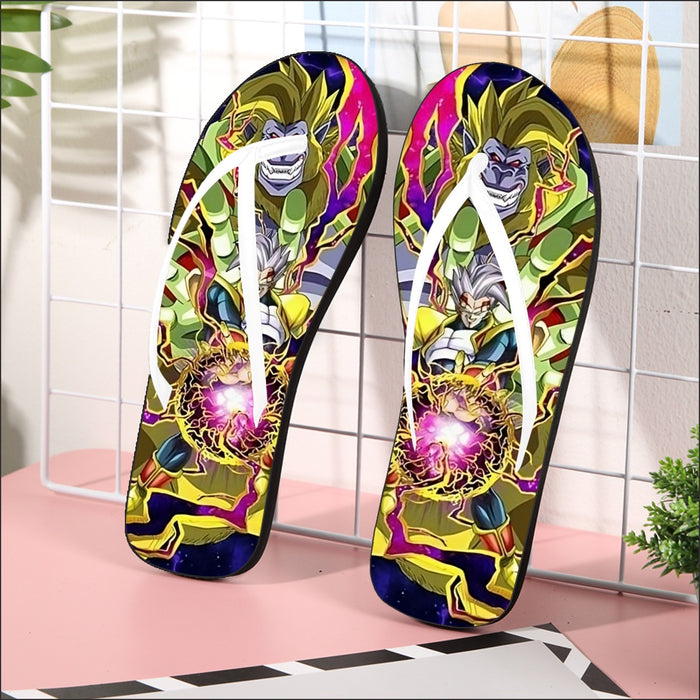 DBZ Dokkan Battle Super Baby 2 Golden Giant Ape Flip Flops