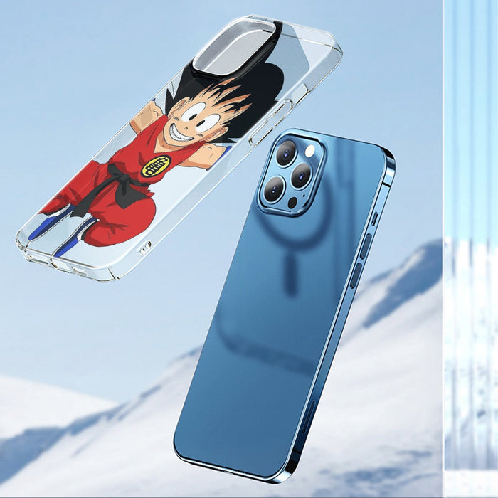 DBZ Jumping Kid Goku In His Training Suit iPhone 14 Case