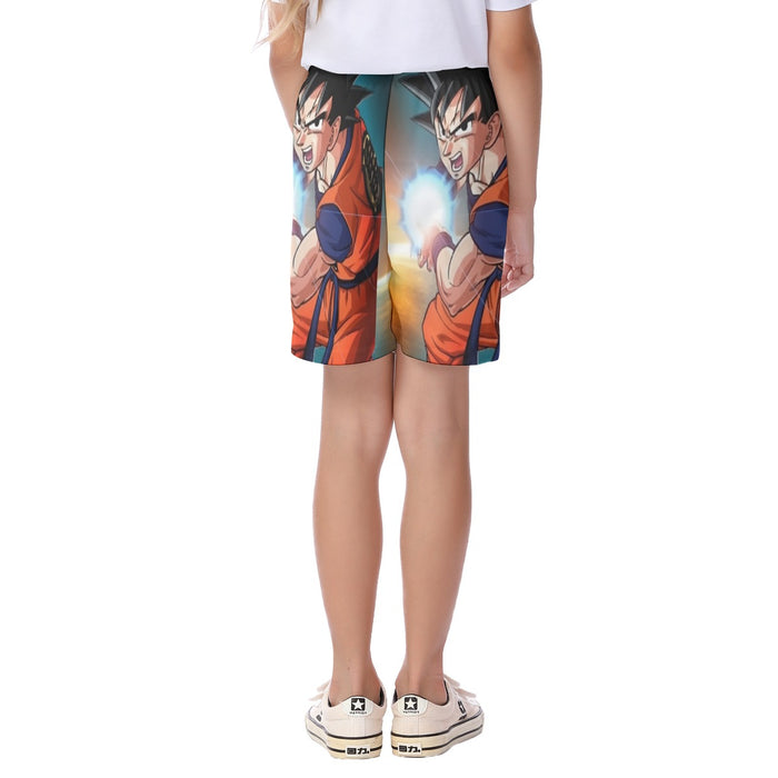 Goku Kamehameha  Kid's Beach Shorts