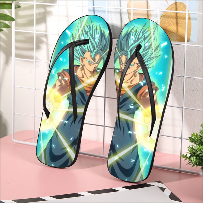 Dragon Ball Vegito Blue Super Saiyan Big Bang Flash Flip Flops