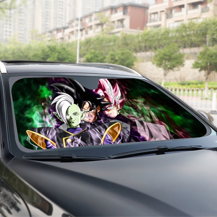 Dragon Ball Super Zamasu Goku Black Goku Rose Cool Windshield Sunshade