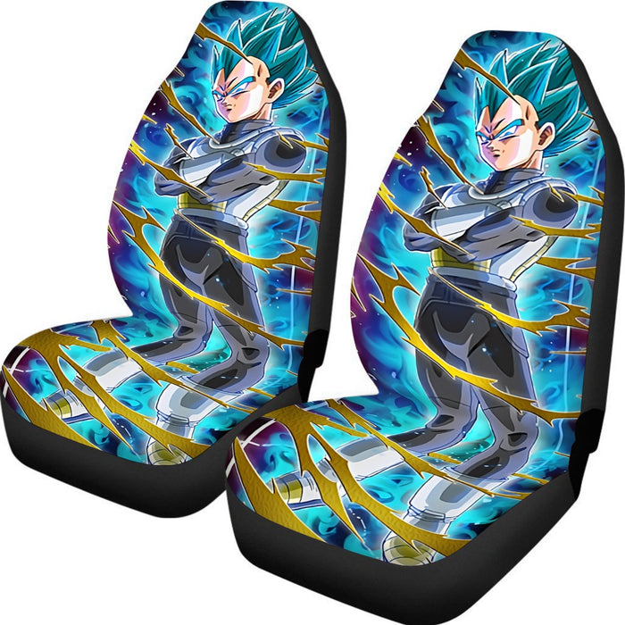 Dragon Ball Vegeta Super Saiyan God Blue SSGSS Aura Power Dope Design Car Seat Cover