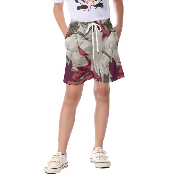 Dragon Ball Legendary Super Saiyan Broly Dope Gray Kid's Beach Shorts