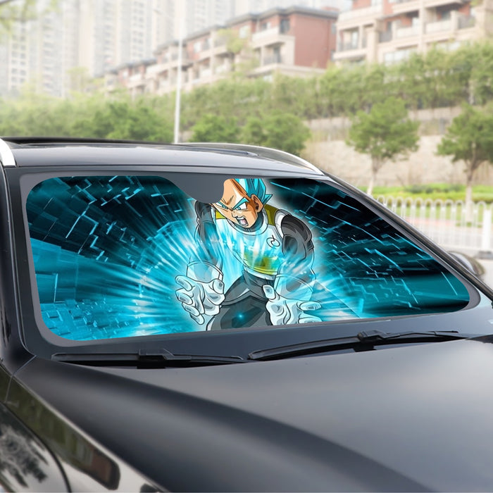 Dragon Ball Super Vegeta Blue Double Galick Gun Epic Windshield Sunshade