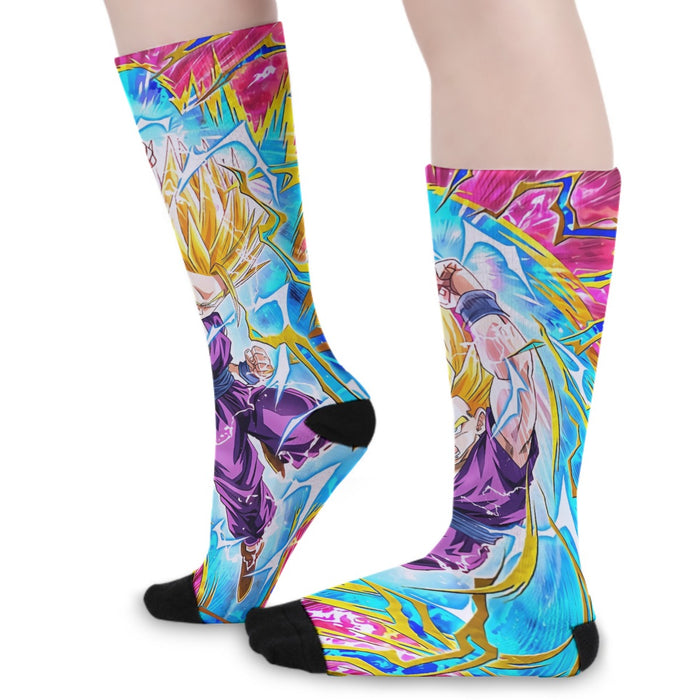 Teen Gohan Dragon Ball Full Tilt Kamehameha Super Saiyan 2 Socks