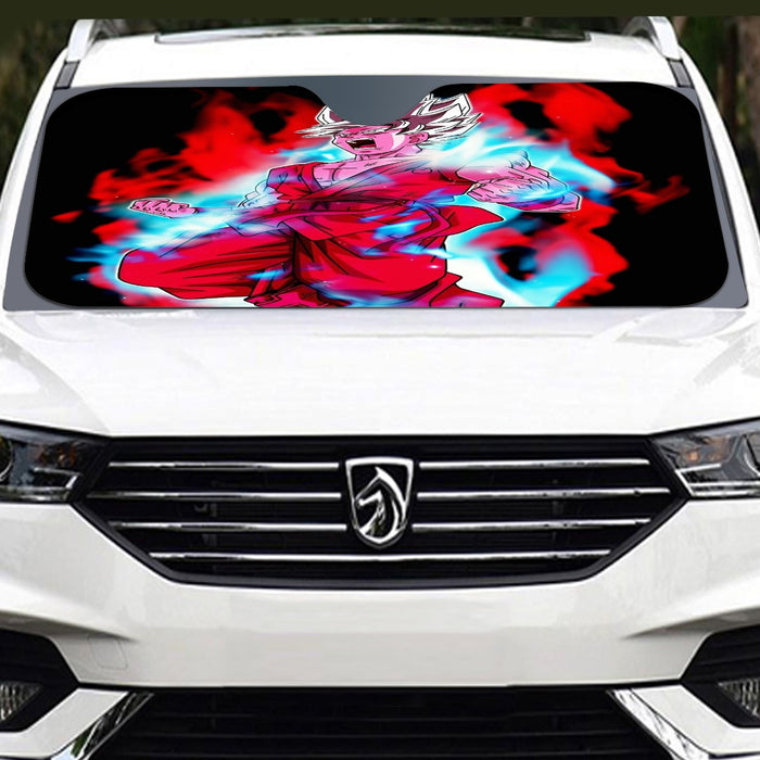 Dragon Ball Cool Goku White Super Saiyan Whis Symbol Windshield Sunshade