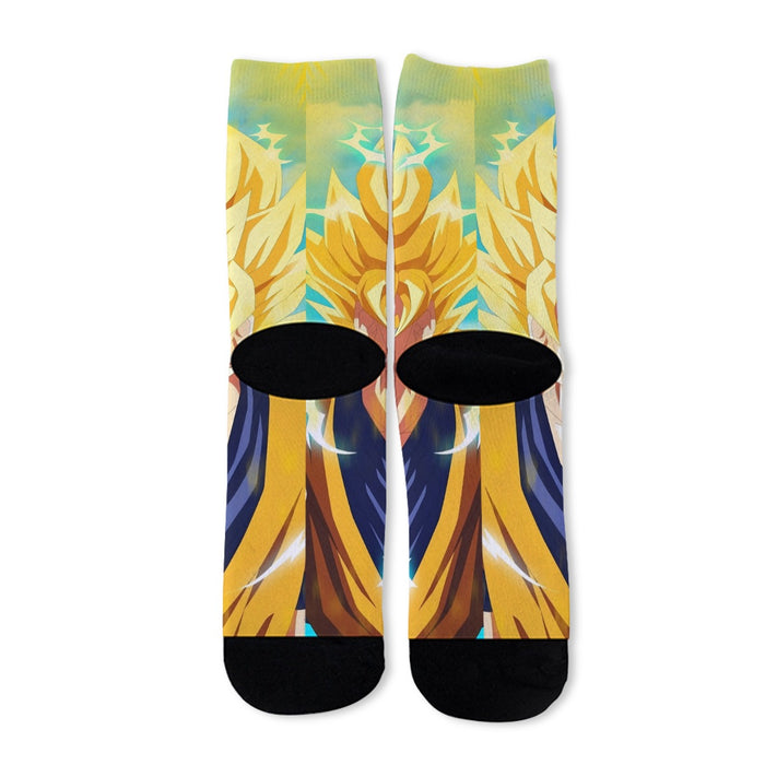 Dragon Ball Goku Super Saiyan Hero Thunder Design Street Style Socks