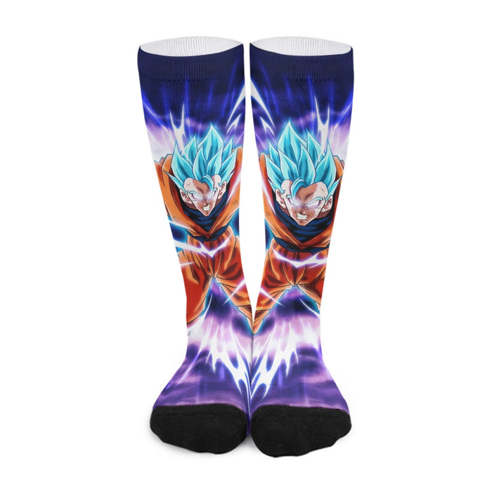 Dragon Ball Goku Blue Super Saiyan Epic Rage Casual Socks