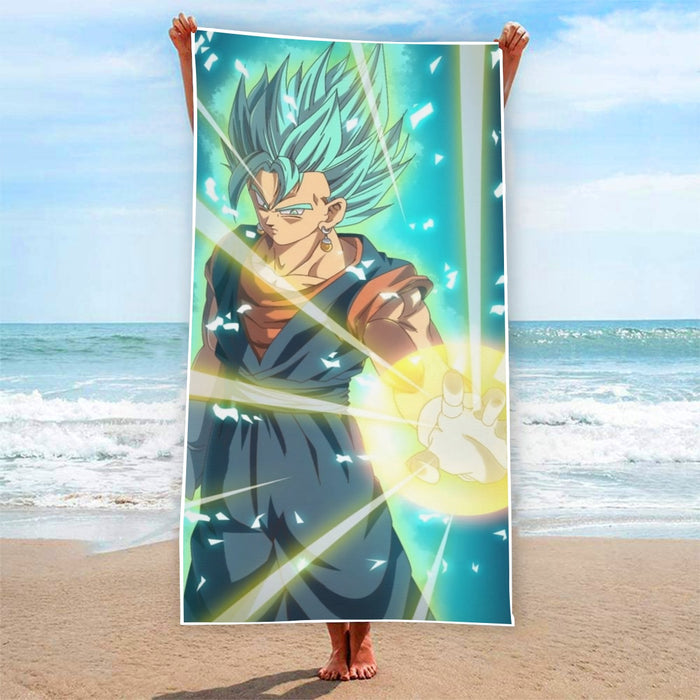 Dragon Ball Vegito Blue Super Saiyan Big Bang Flash Beach Towel