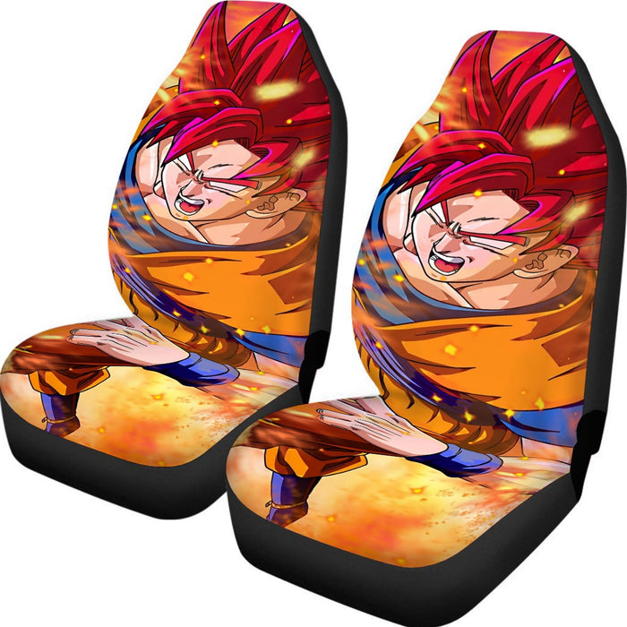 Dragon Ball Super Goku Rage Red Ultra Instinct Dope Car Seat Cover