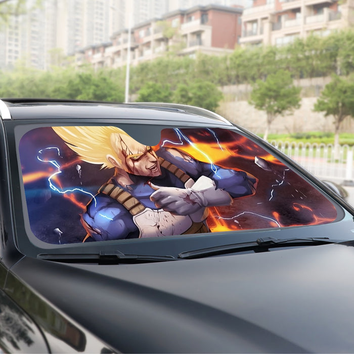 Dragon Ball Z Vegeta Super Saiyan Lightning Custom Windshield Sunshade