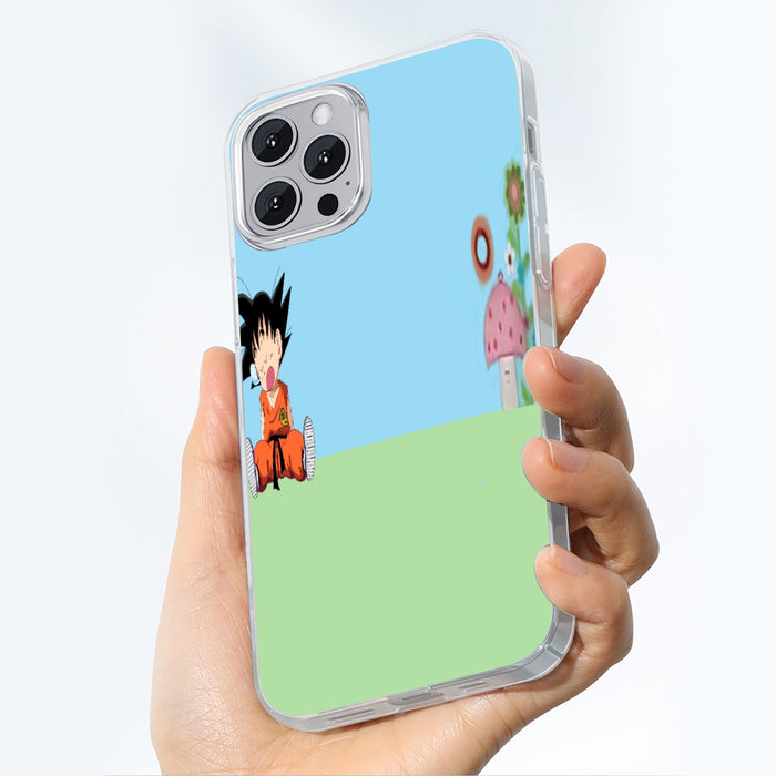 Dragon Ball Goku Kid Cute Day Dreamer Sleeping Anime Design iPhone 14 Case