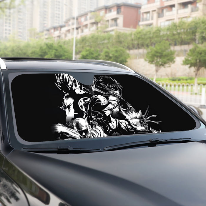 DBZ Goku Naruto Saitama Luffy Natsu Ichigo Dope Anime Windshield Sunshade