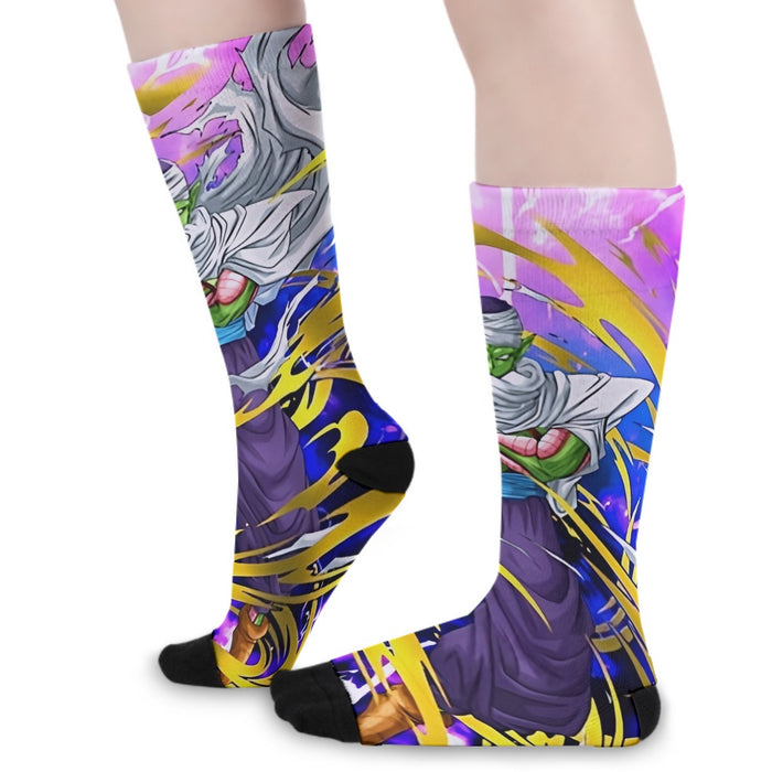 Dragon Ball Angry Piccolo Waiting Fight Aura Yellow Fashion Socks