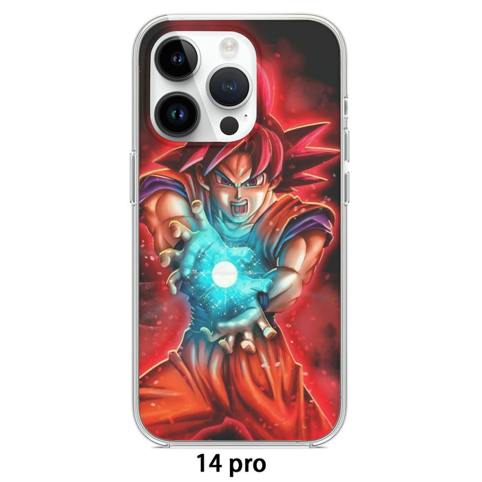 Awesome Red Hair Goku DBZ iPhone 14 Case