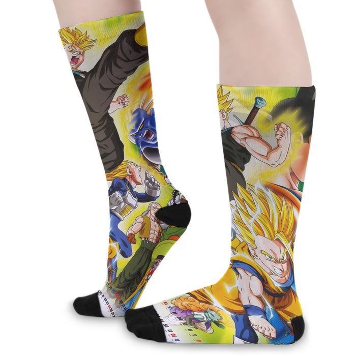 Dragon Ball Gohan Kid Super Saiyan Villain Vibrant Color Design Socks