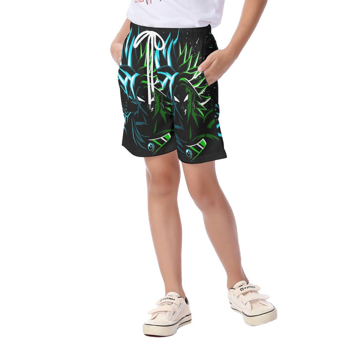 Dragon Ball Super Super Broly Kid's Beach Shorts